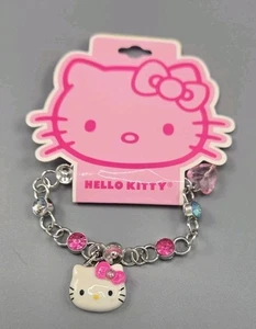 NEW! 2013 Sanrio Hello Kitty Metal Chain Charm Bracelet NWT Claire’s - Picture 1 of 3