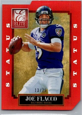 2013 Panini Elite Joe Flacco #8 Red Status Die Cut 13/25 Ravens - Image 1 of 2