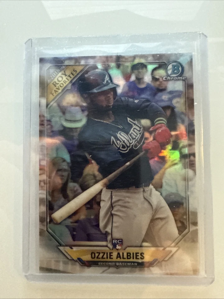 2018 Bowman Chrome ROY Favorites Refractor Ozzie Albies Rookie #ROYF-OA - Image 1 of 1
