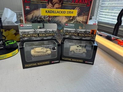 CORGI - DIECAST FIGHTING MACHINES - MI ABRAMS TANK & HUMMER -NEW💥T1489 - Image 1 of 4