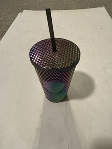 Starbucks’s Studded Multicolored 16 Oz. Tumbler Cup Lid & Straw New - Picture 1 of 3