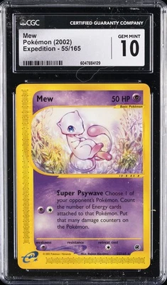 2002 POKEMON EXPEDITION #55 MEW CGC 10 GEM MINT - Image 1 of 2