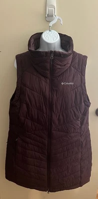 Columbia Women’s Joy Peak Long Vest Moonvista (Burgundy) L - Image 1 of 4