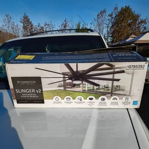 FANIMATION SLINGER v2 72 Inches Ceiling Fan Black Finish - Picture 1 of 3