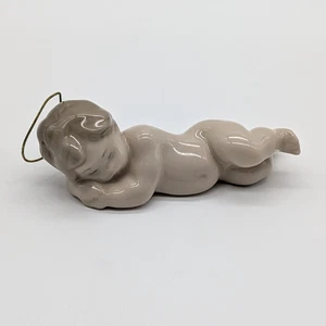Lladro Krippe schlafendes Jesuskind mit Heiligenschein Porzellan Figur Handarbeit Spanien - Bild 1 von 8