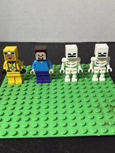 Lotto Minifigure Lego Minecraft - Foto 1 di 3