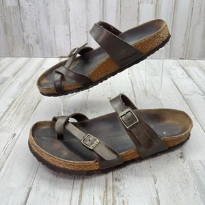 Birkenstock Mayari Golden Brown Women's Toe Loop Sandals Size 40 US 9 - Picture 1 of 9
