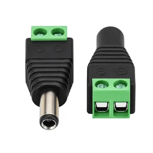Conector de acoplamiento DC 2,1x5,5 mm + conector DC 2,1x5,5 mm conector hueco, conexión roscada - Imagen 1 de 12