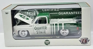 M2 Machines 1973 Chevrolet Cheyenne 10 Quaker State Green and White 1/24 New - Picture 1 of 10