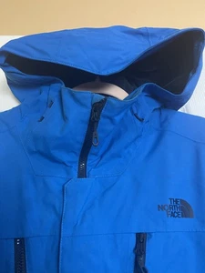 North Face Men’s XL Freedom Dryvent Ski Snowboard Hooded Jacket Parka Blue - Picture 1 of 13