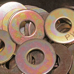 (50) Rondella piatta 3/4" USS Thru-Hru-Hurded grado 8 zinco giallo - Foto 1 di 3