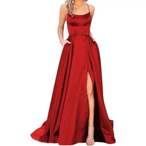 Frauen Formelle Lange Abend Ballkleid Party Prom Hochzeit Brautjungfer Kleid : - Bild 1 von 19