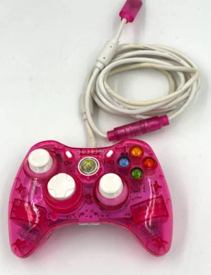 Xbox 360 Rock Candy Controller Wired Clear Red PDP 037-010 - Image 1 of 2