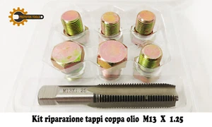 Kit di riparazione del tappo di scarico dell'olio, filettatore m13x1.25  6 tappi - Foto 1 di 9