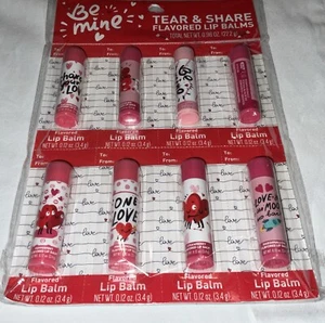 Tarjeta de bálsamo labial con sabor Be Mine Tear & Share, 8 piezas. Set San Valentín Set Nuevo - Imagen 1 de 22