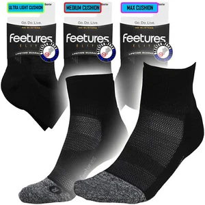 Feetures Elite viertellange Knöchel Profi Laufen Training blasenfreie Socken schwarz - Bild 1 von 37