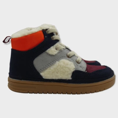 Gap Baby Sherpa Color Block High Top Sneakers Size 8 - Image 1 of 4