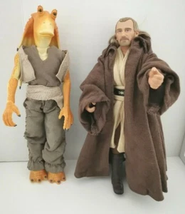 Star Wars - Jar Jar Binks & Qui Gon Jinn Action Figures! - Bild 1 von 12