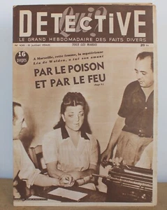 Qui? Détective N°106 Des faits divers 1947 Léa de Walden a tué par le poison - Foto 1 di 5