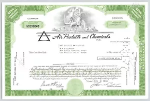 1973 Air Products and Chemicals one Share Common Stock Certificate - Picture 1 of 2