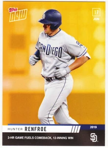 Hunter Renfroe Padres 3 HR's on 7/24/19 2019 Topps NOW GOLD Bonus ODB-17 SP - Picture 1 of 2