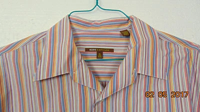    MEN'S SHIRT  BCBG-Attitude size17 1/2 -XL sleeves 34-35 ,cotton BLEND STRIPET - Image 1 of 4