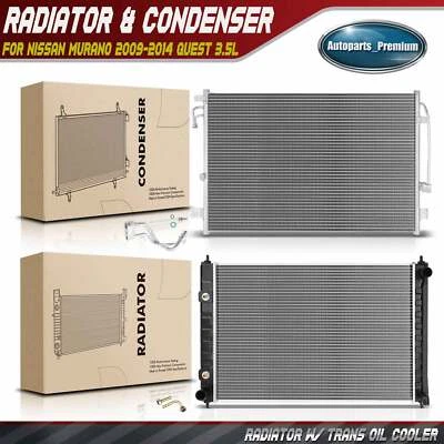 Kit de refrigeración de radiador y condensador de CA para Nissan Murano 2009-2014 Quest V6 3,5 L Foto 1 de 4