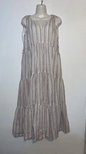 HATCH Size 0  The Erika Maternity Dress Ivory Stripe 100% Cotton Lined - Picture 1 of 7