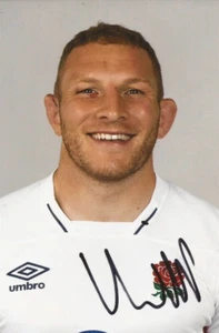 ENGLAND & BATH RUGBY UNION: SAM UNDERHILL SIGNED 6x4 PORTRAIT PHOTO+COA - Picture 1 of 1