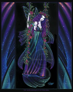 Fairy Wall Art Signed Print Rainbow Bohemian Flower Swing Iris Nebula Fae V1 - Picture 1 of 6