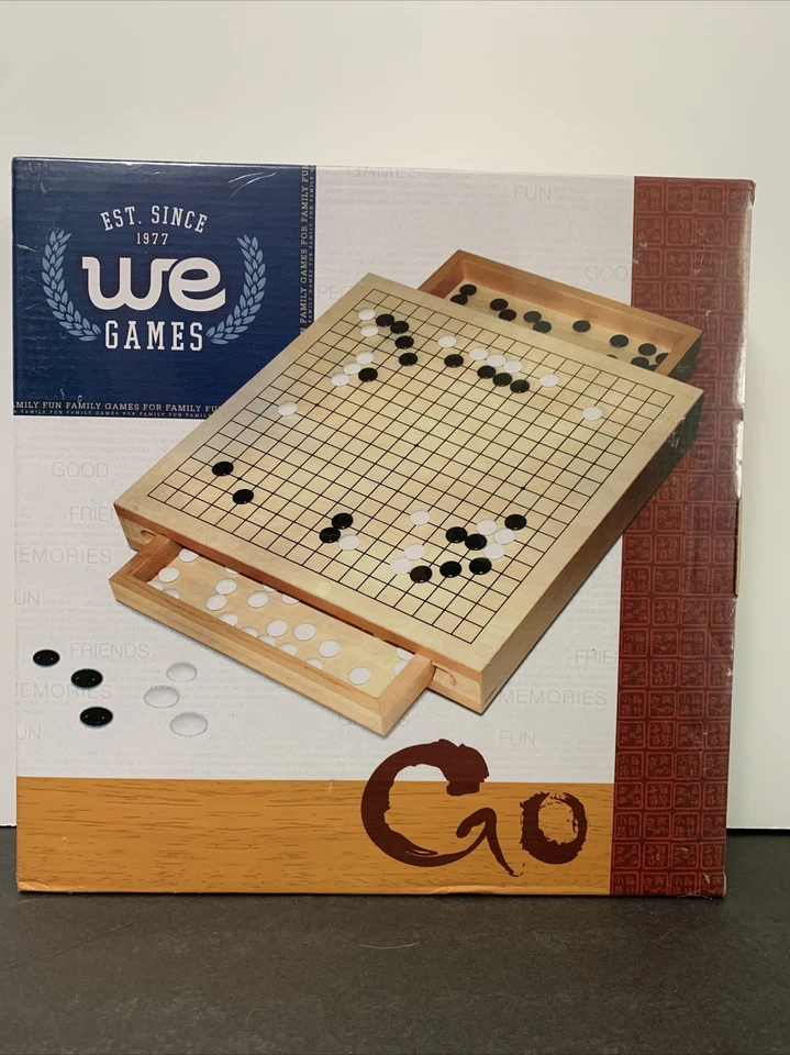 We Games Wood Go Set With Pull out Drawers 12 in Fl1