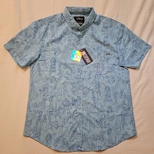 XL Disney 100 Blue Sketches to Screen Limited Edition RSVLTS Button Up Shirt - Bild 1 von 10