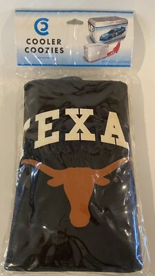 New Texas Longhorns Cooler Coozies Neoprene Sleeve Black Burnt Orange - Image 1 of 4