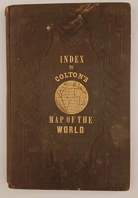 Colton Index Colton's Map Of The World 1853 New York Spanish Edition Map Atlas - Image 1 of 4