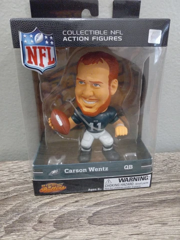 NFL PHILADELPHIA EAGLES QB ACTION FIGURE CARSON WENTZ OFFICAL LICENSED NEW Cover