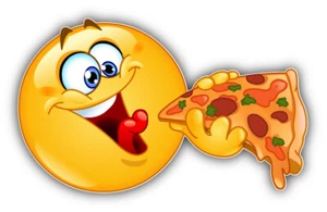 Smile Pizza Car Bumper Sticker Decal ''SIZES'' - Picture 1 of 1