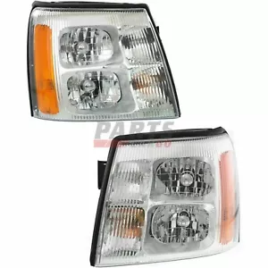 Fits 2002 Cadillac Escalade Left & Right Side Halogen Head Lamp Light Assembly - Picture 1 of 3