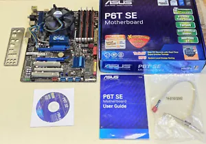 Asus P6T SE Rev 1.01G + i7-920 + 6GB + I/O Shield + Accessories TESTED - Picture 1 of 12
