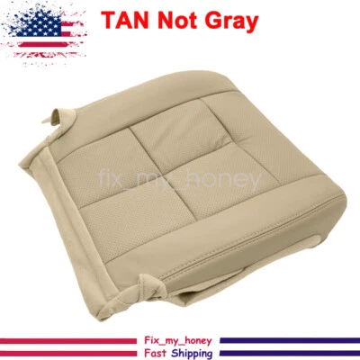 2007-2014 Lincoln Navigator Driver Side Bottom Perforated Leather Seat Cover Tan - Image 1 of 4
