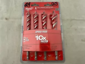 Milwaukee 48-13-0400 4Pc Self-Feeding Wood Bit Set, Ships Free - Picture 1 of 8