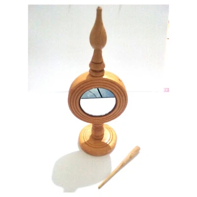 Handmade Morocco Mirror of Wood And Place of Kohl Moroccan Industry Wooden Decor - Photo 1/4