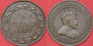 1 centavo grande Canadá 1907 muy fino - Imagen 1 de 1