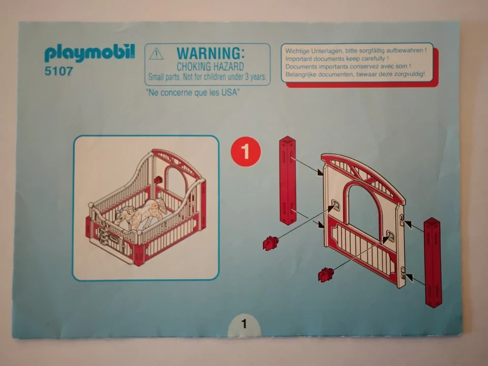 Playmobil notice de montage 5107 Knappstrupper avec boite, A6, 6 pages - Photo 1/1