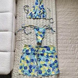 ASOS Floral 3 Piece Bikini Set - Picture 1 of 3