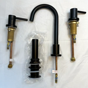Signature Hardware SHWSCLE807MB Matte Black Bathroom Faucet with Drain Assembly - Picture 1 of 13
