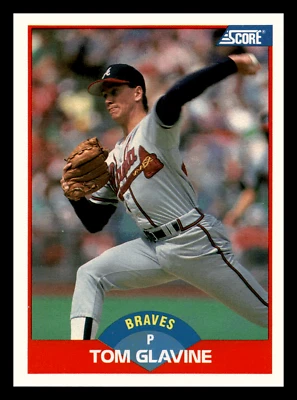 1989 Score Tom Glavine HOF Atlanta Braves #442 Centered Mint - Image 1 of 2