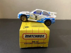 1993 Matchbox Escort Cosworth MB52 - White W/ Gold Hubs - Mint Loose W/Box 1/57S - Picture 1 of 5
