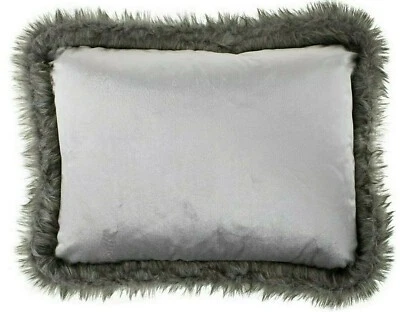 Kissen mit Füllung Dekokissen 35 x 45 cm Samt silberfarben Mars & More - Bild 1 von 2