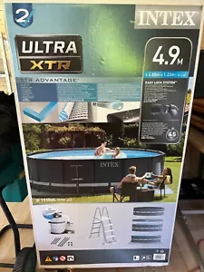 INTEX POOL Ultra XTR Advantage rund 488x122cm + Winterausrüstung + Akkusauger - Bild 1 von 12