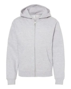 Independent Trading Co. SS4001YZ Youth Midweight Full-Zip Hooded Sweatshirt - Picture 1 of 11